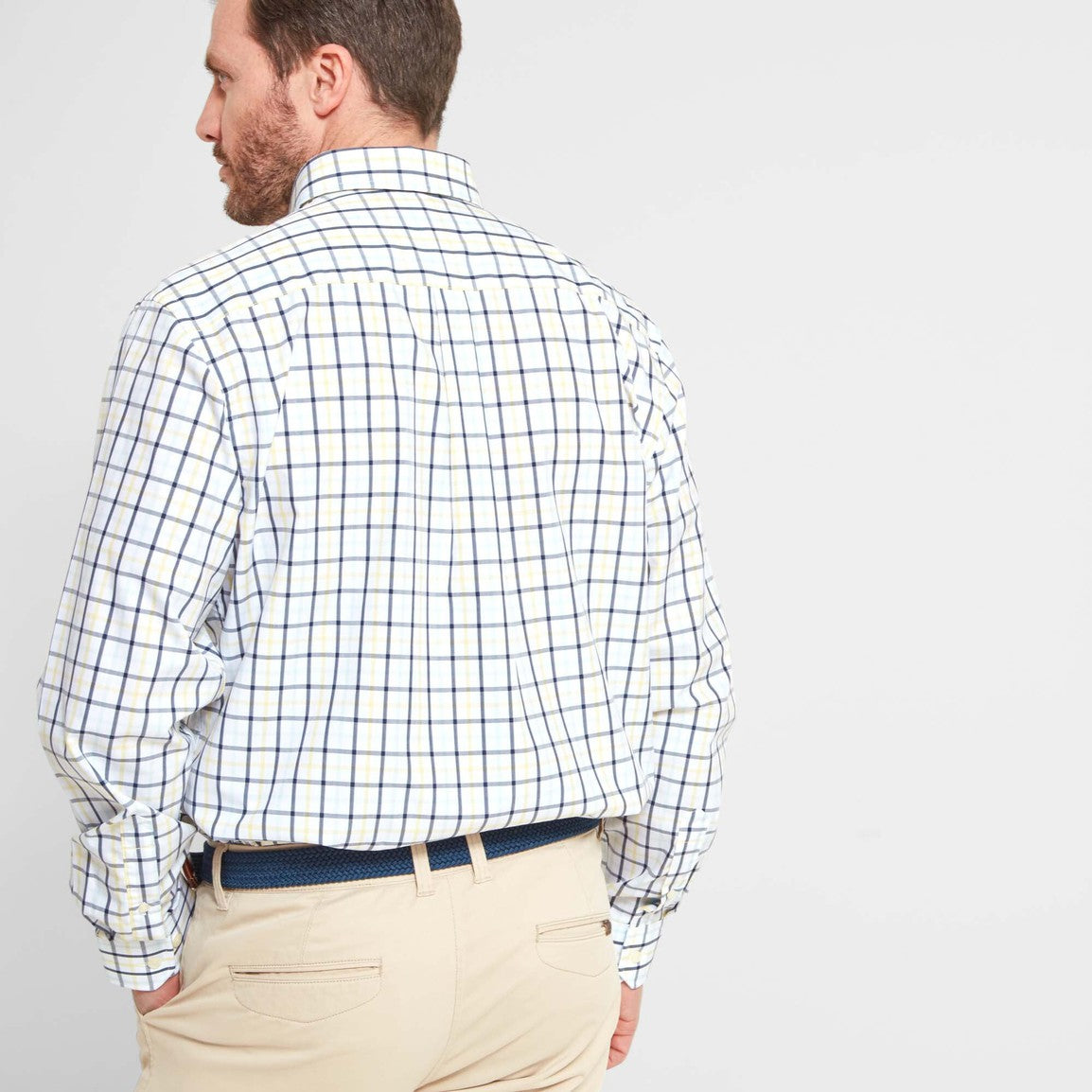 Schoffel Mens Holkham Classic Shirt - Pale Blue/Lemon/Navy