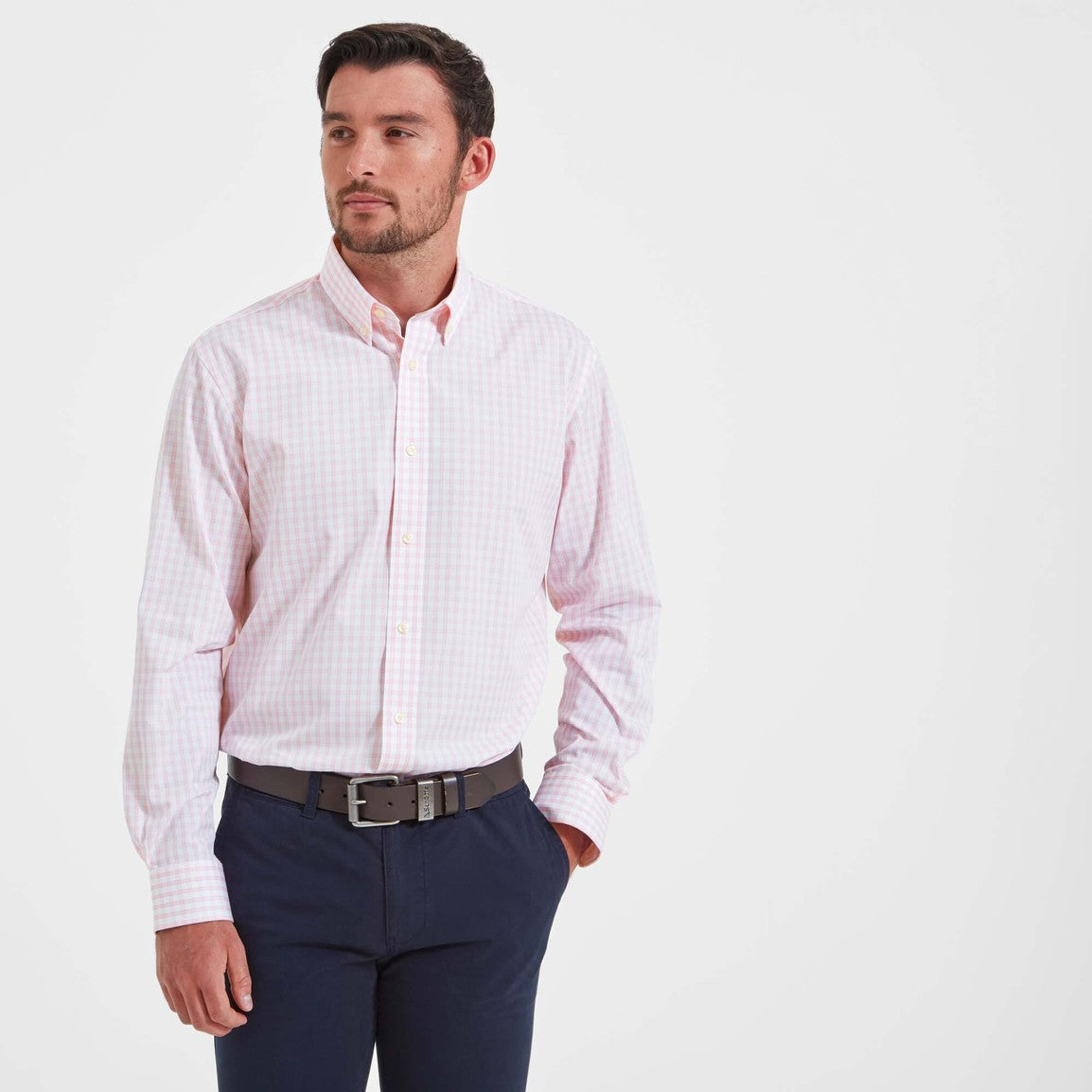 Schoffel Mens Harlyn Tailored Shirt - Pink Check