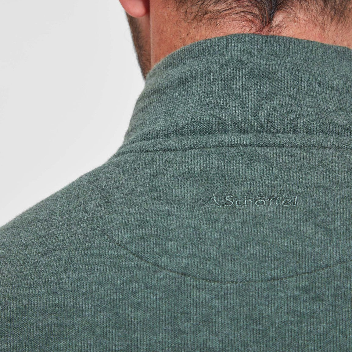 Schoffel Mens Kingsbridge Cotton French 1/4 Zip - Country Green