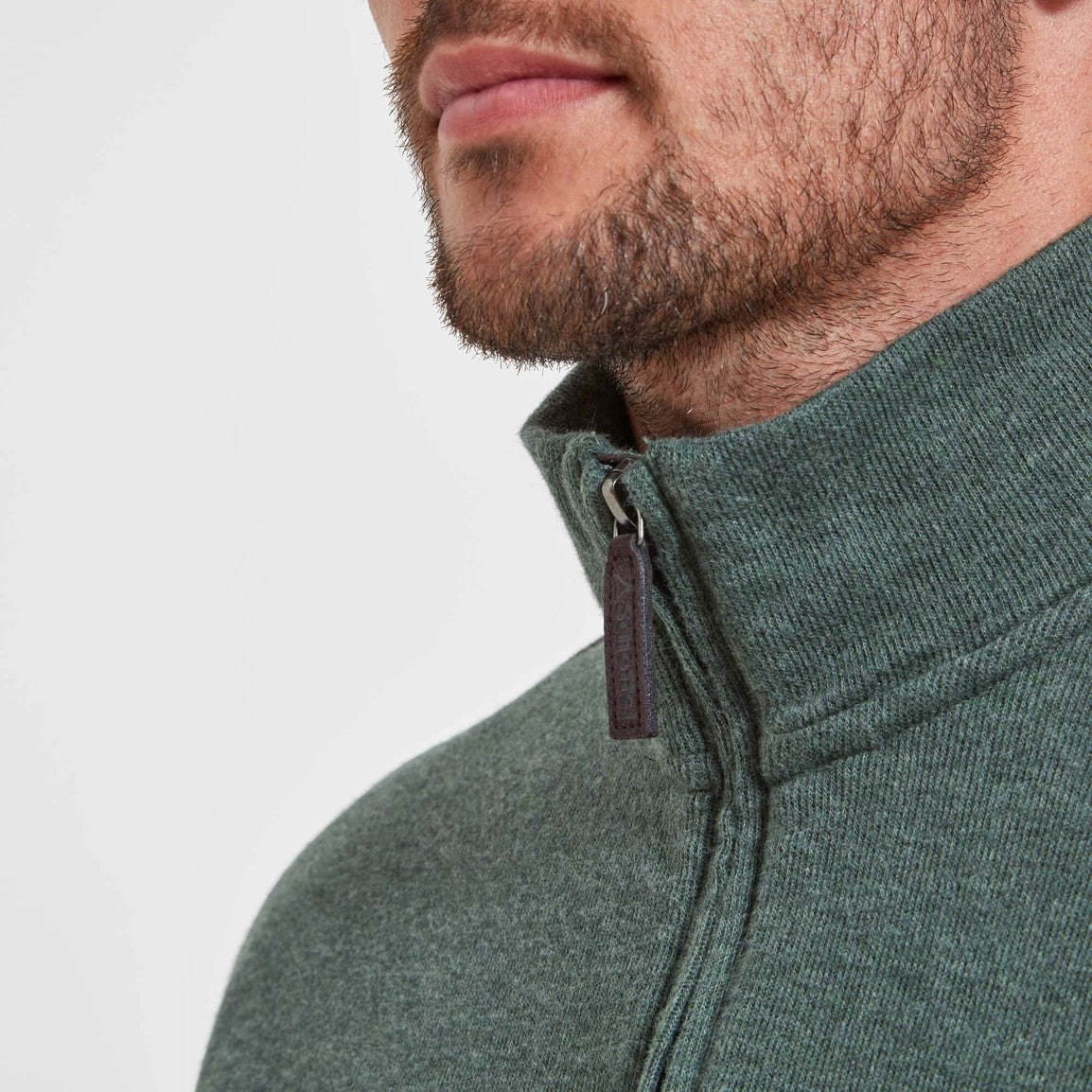 Schoffel Mens Kingsbridge Cotton French 1/4 Zip - Country Green