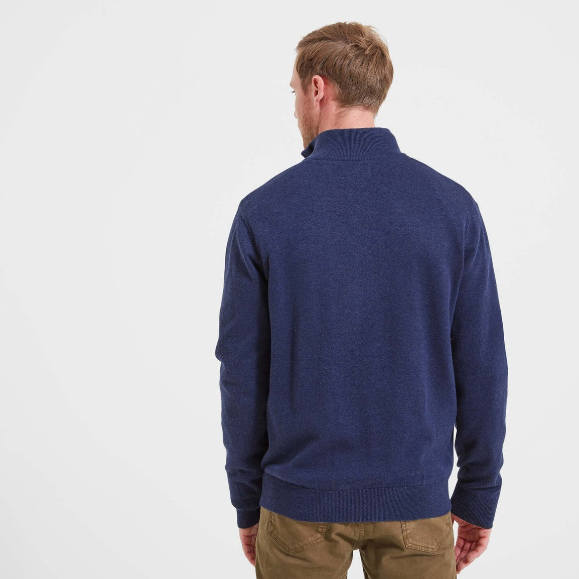 Schoffel Mens Pima Cotton 1/4 Zip - French Navy
