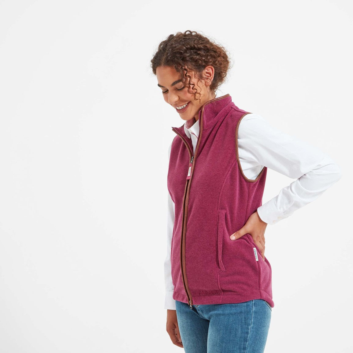 Schoffel Lyndon Fleece Gilet - Mulberry
