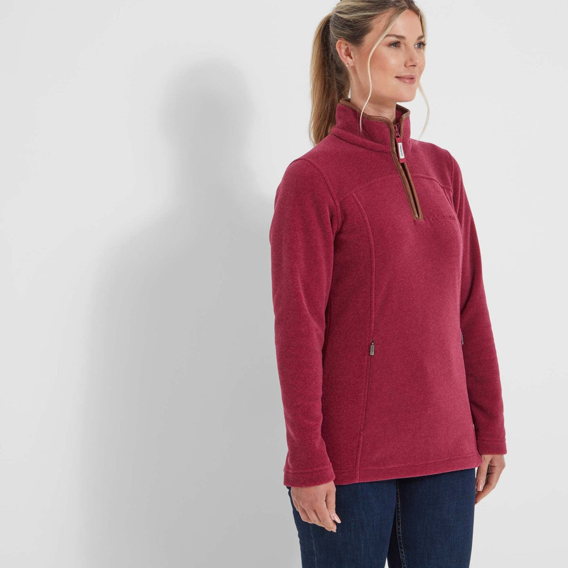 Schoffel Ladies Tilton 1/4 Zip Fleece - Mulberry