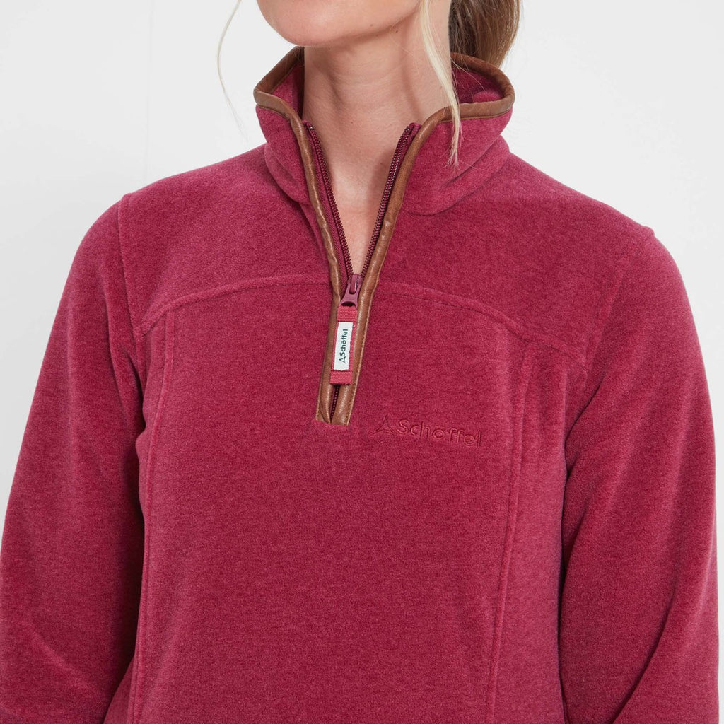 Schoffel Ladies Tilton 1/4 Zip Fleece - Mulberry