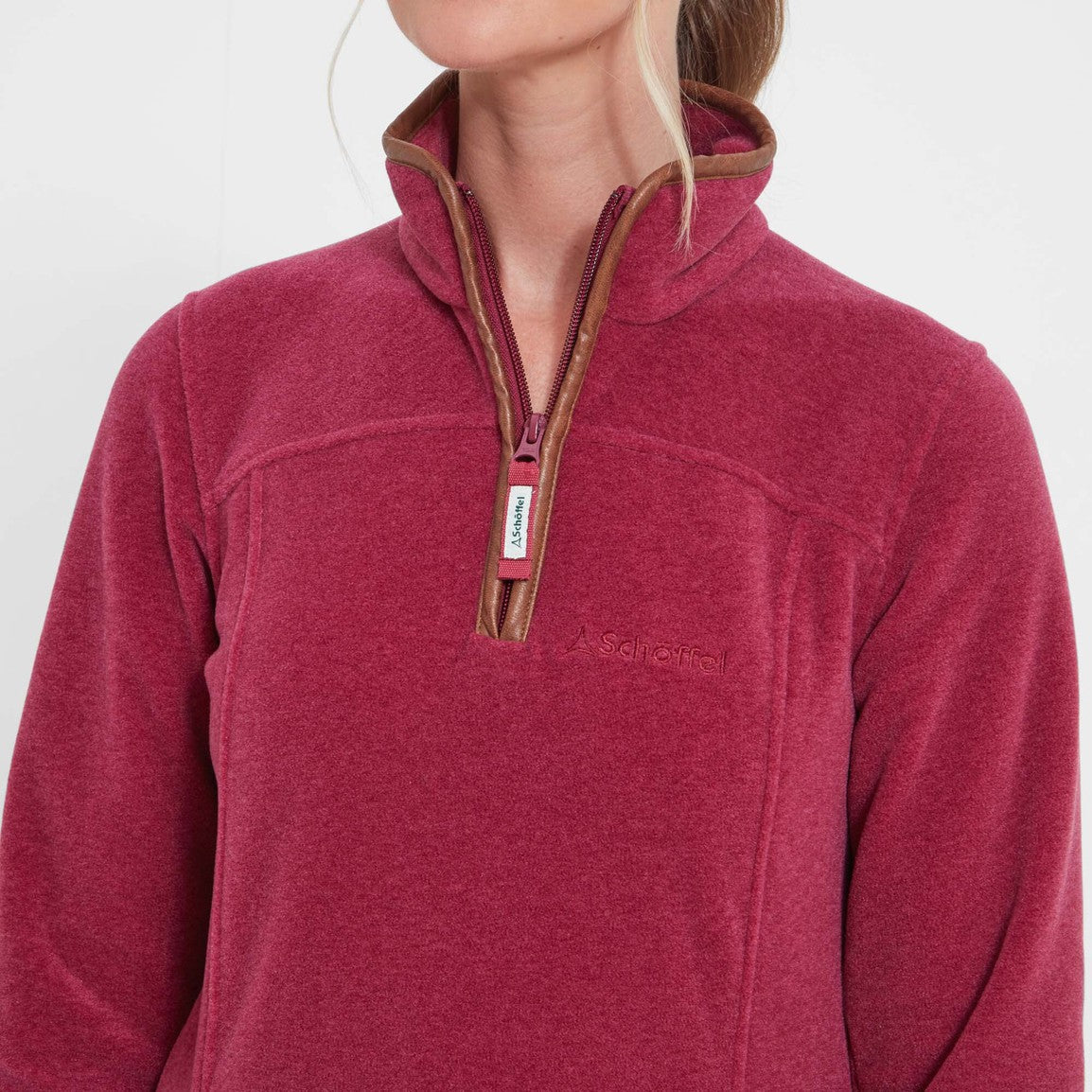 Schoffel Ladies Tilton 1/4 Zip Fleece - Mulberry