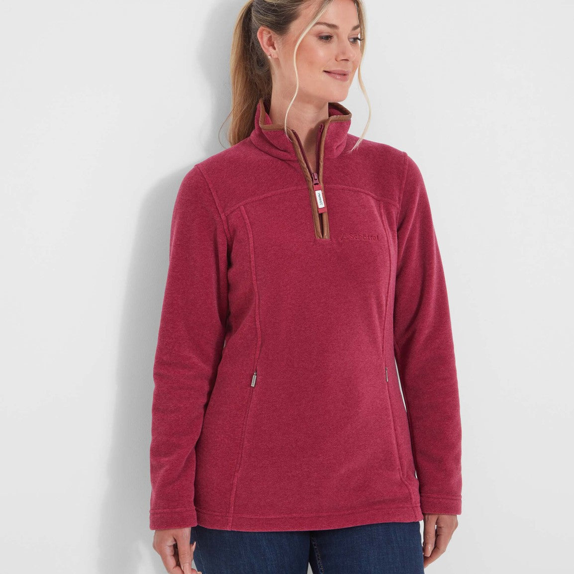 Schoffel Ladies Tilton 1/4 Zip Fleece - Mulberry