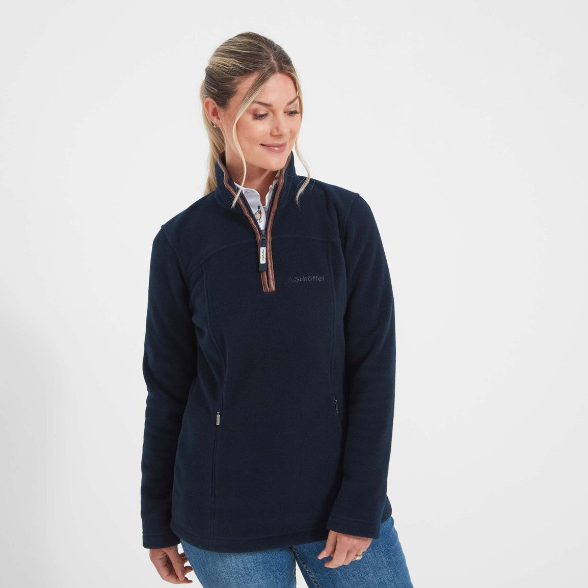 Schoffel Ladies Tilton 1/4 Zip Fleece - Navy