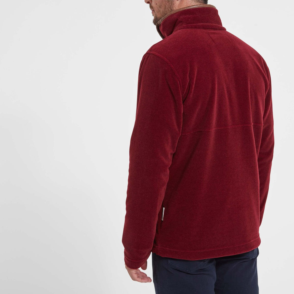 Schoffel Mens Berkeley 1/4 Zip Fleece - Claret