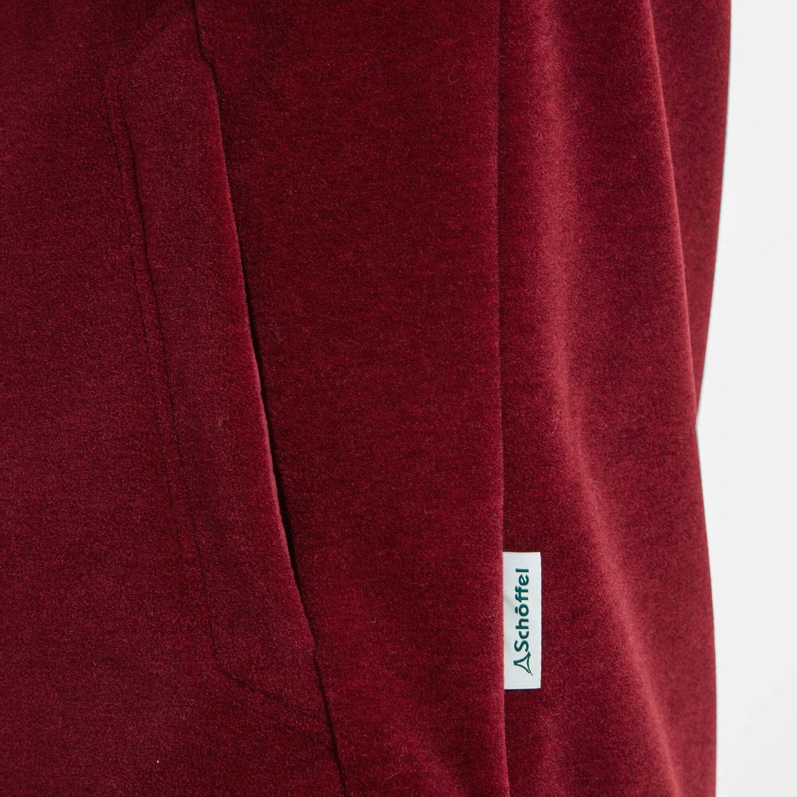 Schoffel Mens Berkeley 1/4 Zip Fleece - Claret