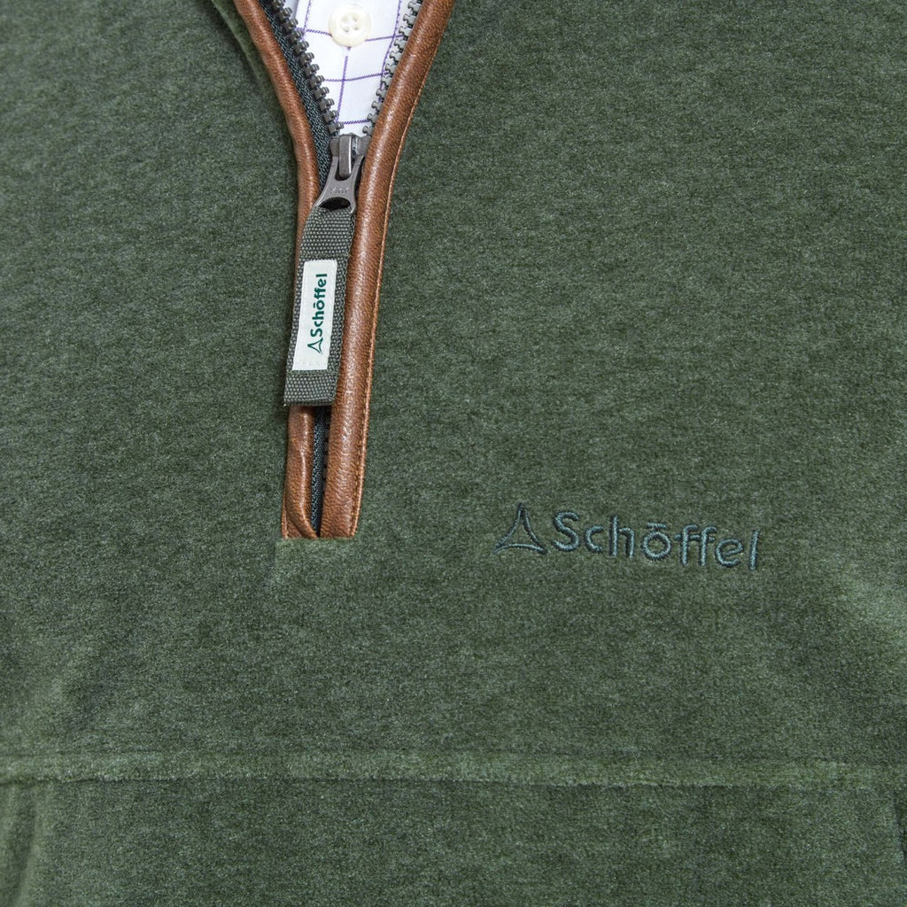 Schoffel Mens Berkeley 1/4 Zip Fleece - Cedar Green