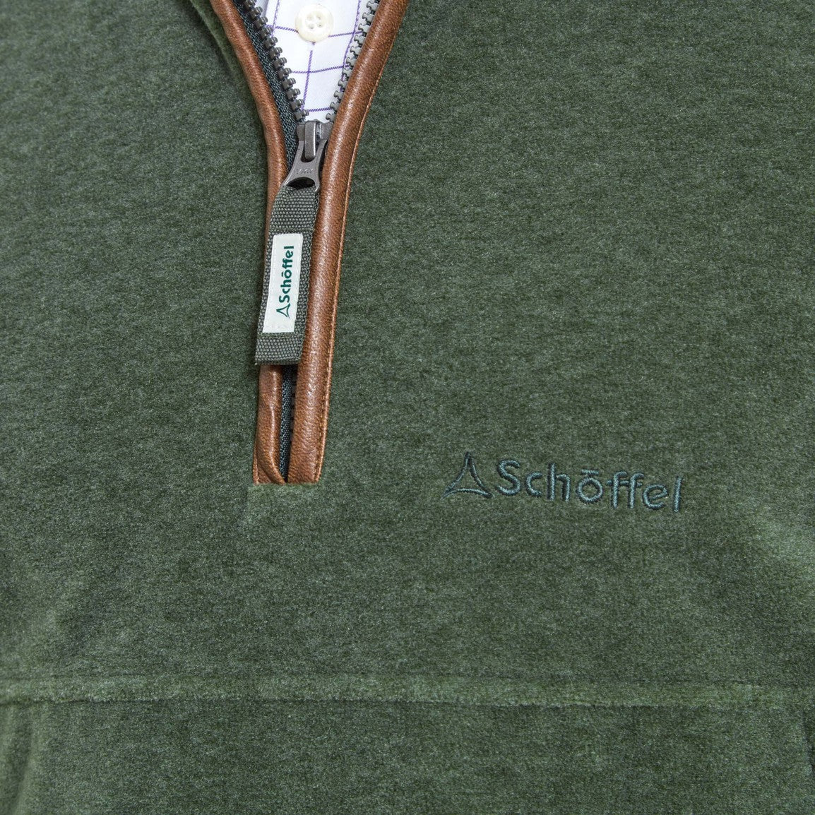 Schoffel Mens Berkeley 1/4 Zip Fleece - Cedar Green