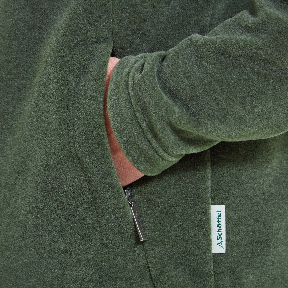 Schoffel Mens Berkeley 1/4 Zip Fleece - Cedar Green