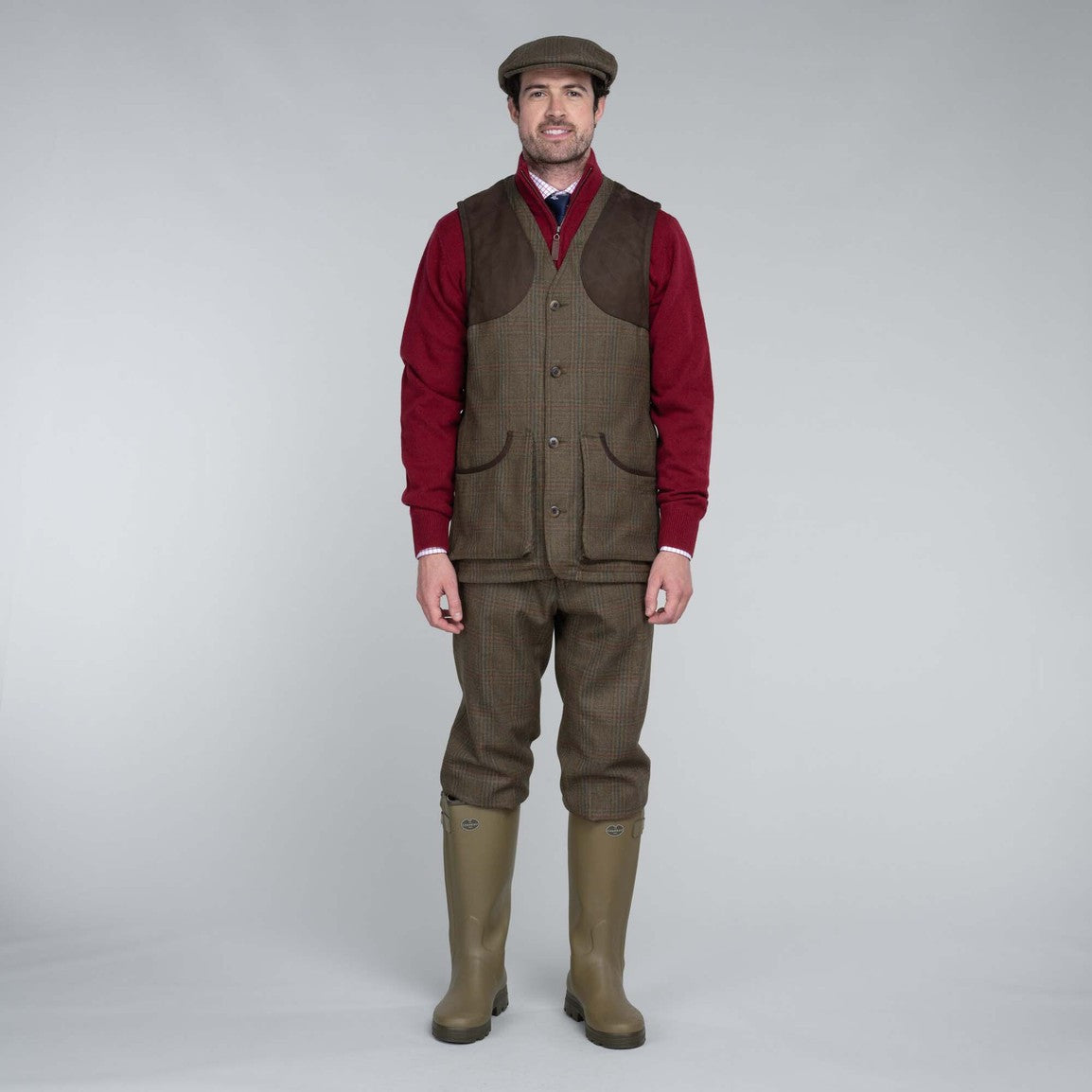 Schoffel Mens Ptarmigan Tweed Waistcoat - Buckingham Tweed