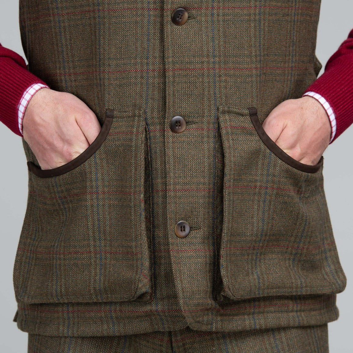 Schoffel Mens Ptarmigan Tweed Waistcoat - Buckingham Tweed