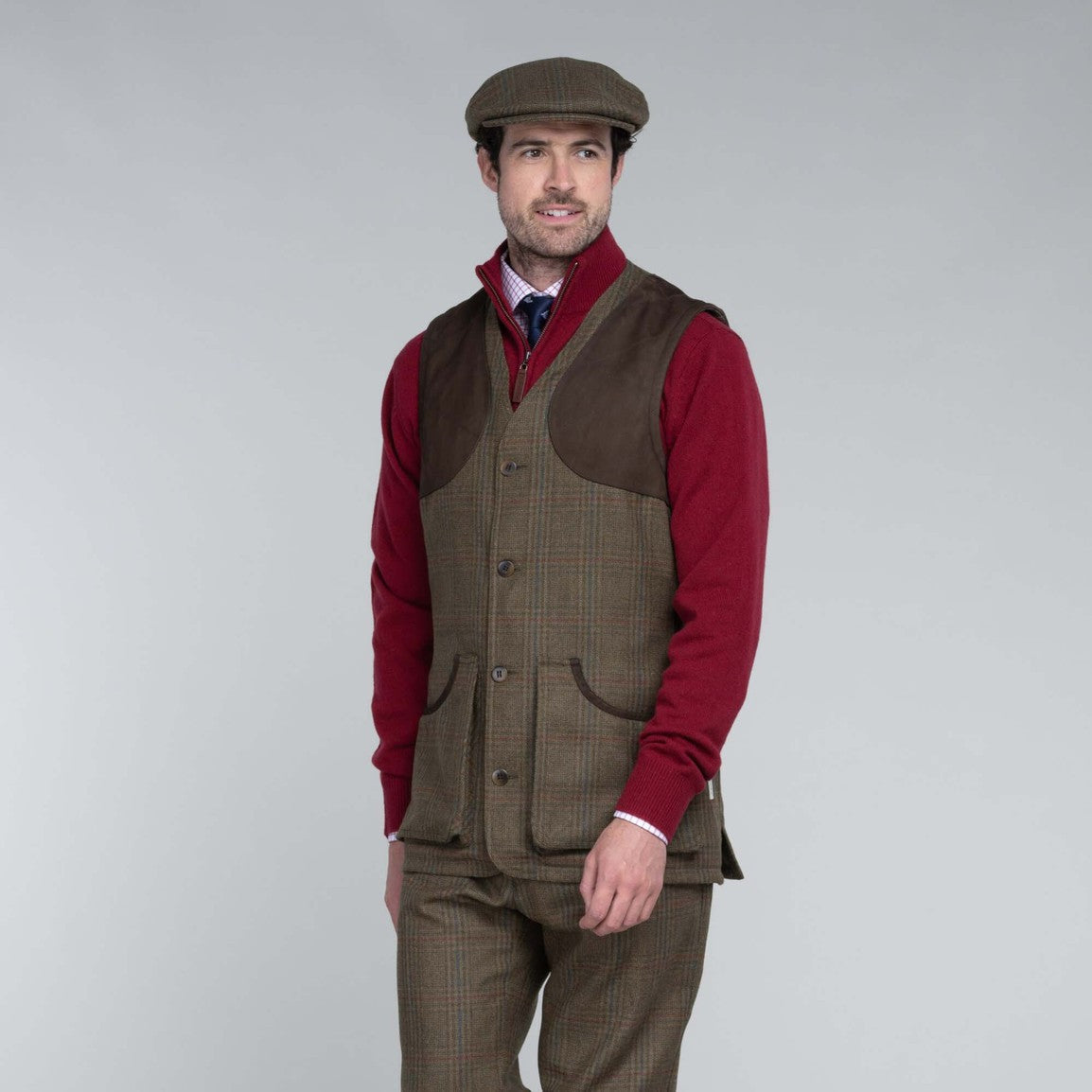 Schoffel Mens Ptarmigan Tweed Waistcoat - Buckingham Tweed