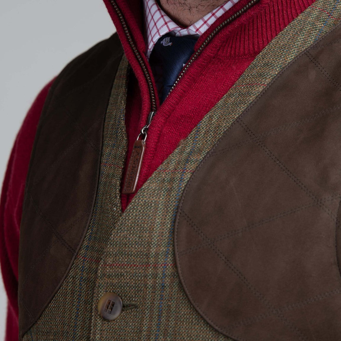 Schoffel Mens Ptarmigan Tweed Waistcoat - Buckingham Tweed