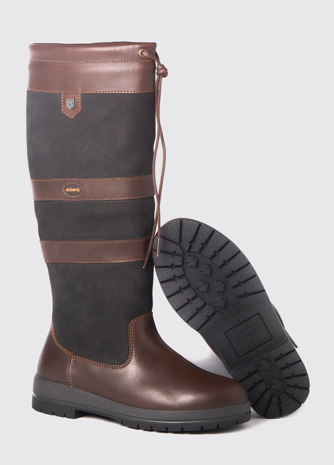 Dubarry Womens Galway Country Boot - Black/Brown