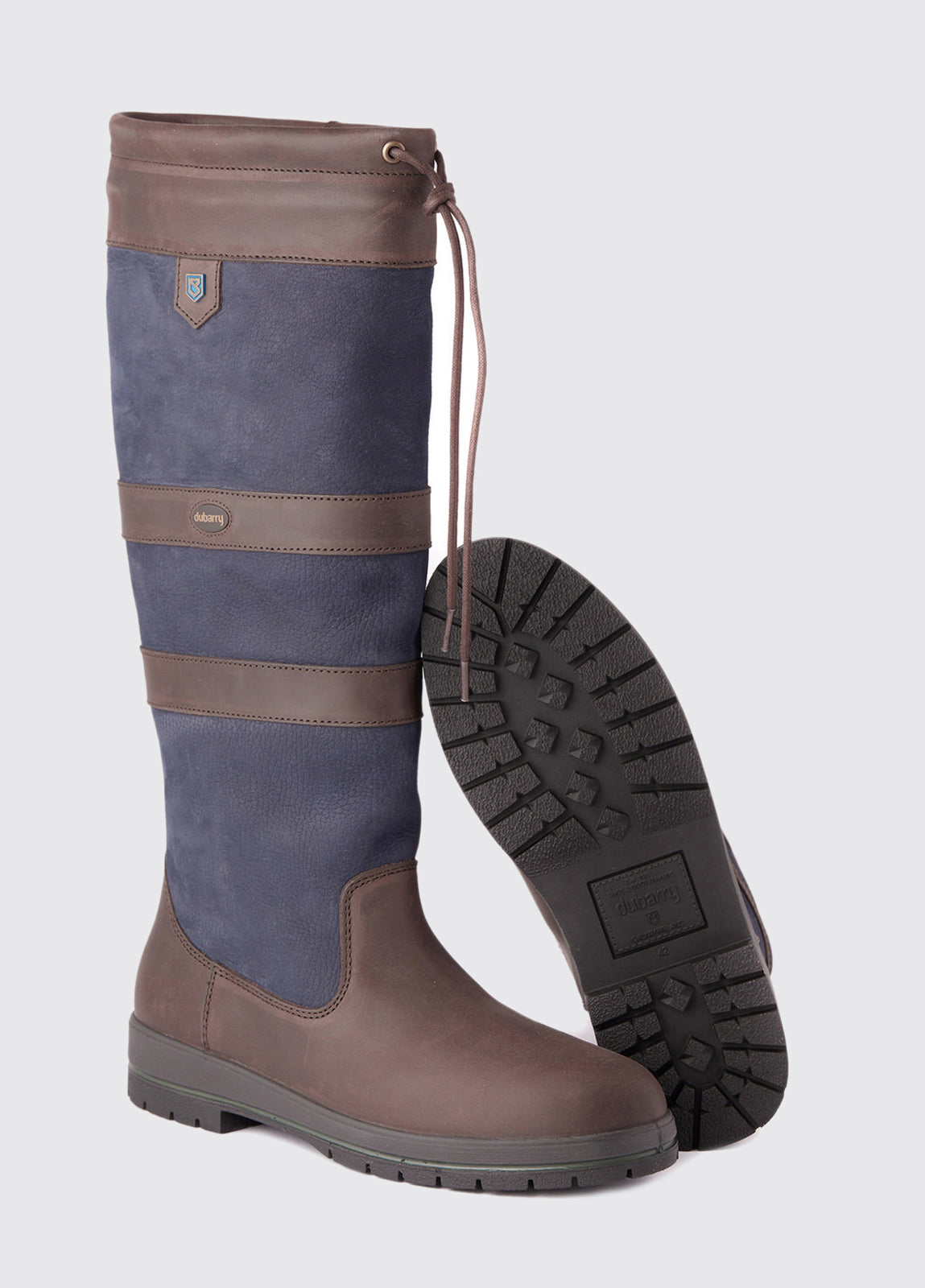 Dubarry Womens Galway Country Boot - Navy/Brown