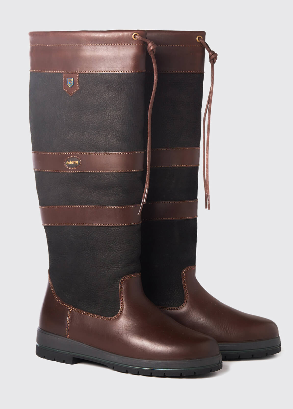 Dubarry Womens Galway Extrafit Country Boot - Black/Brown