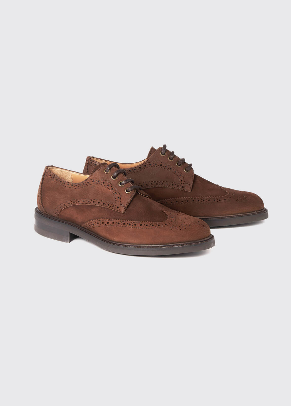 Dubarry Mens Derry Goodyear Brogue Shoes - Walnut