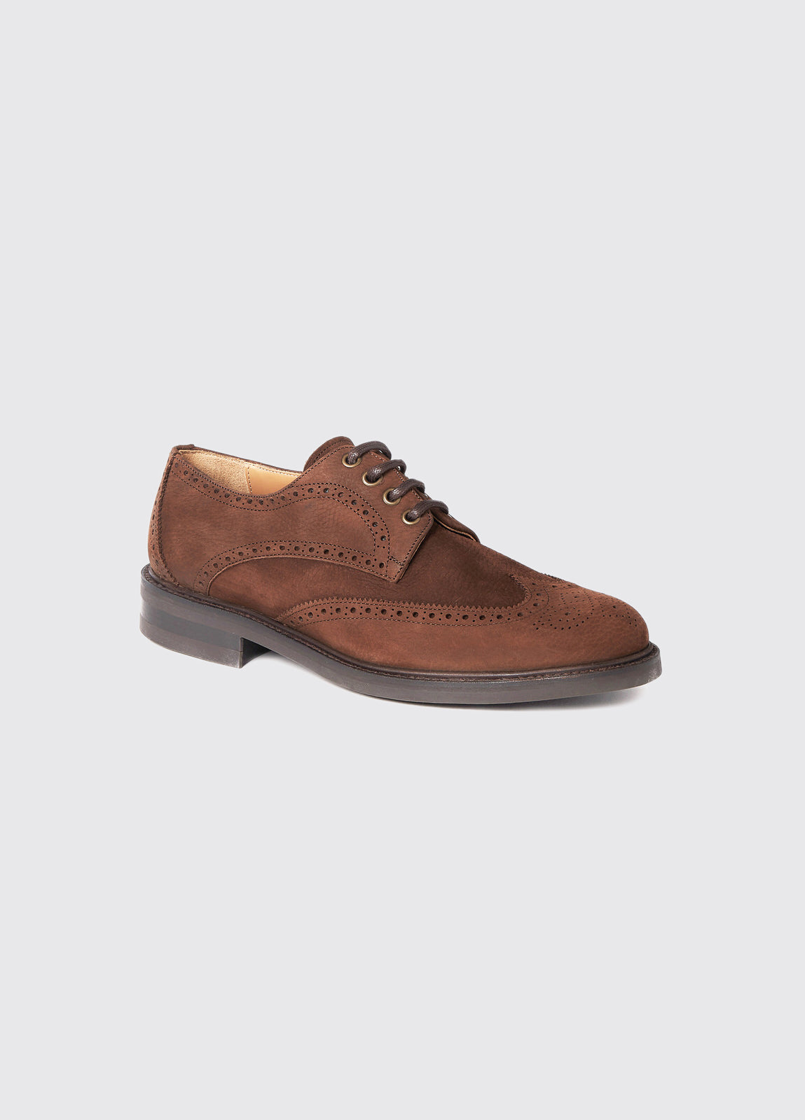 Dubarry Mens Derry Goodyear Brogue Shoes - Walnut