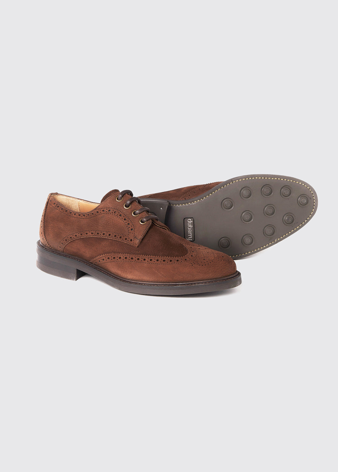 Dubarry Mens Derry Goodyear Brogue Shoes - Walnut