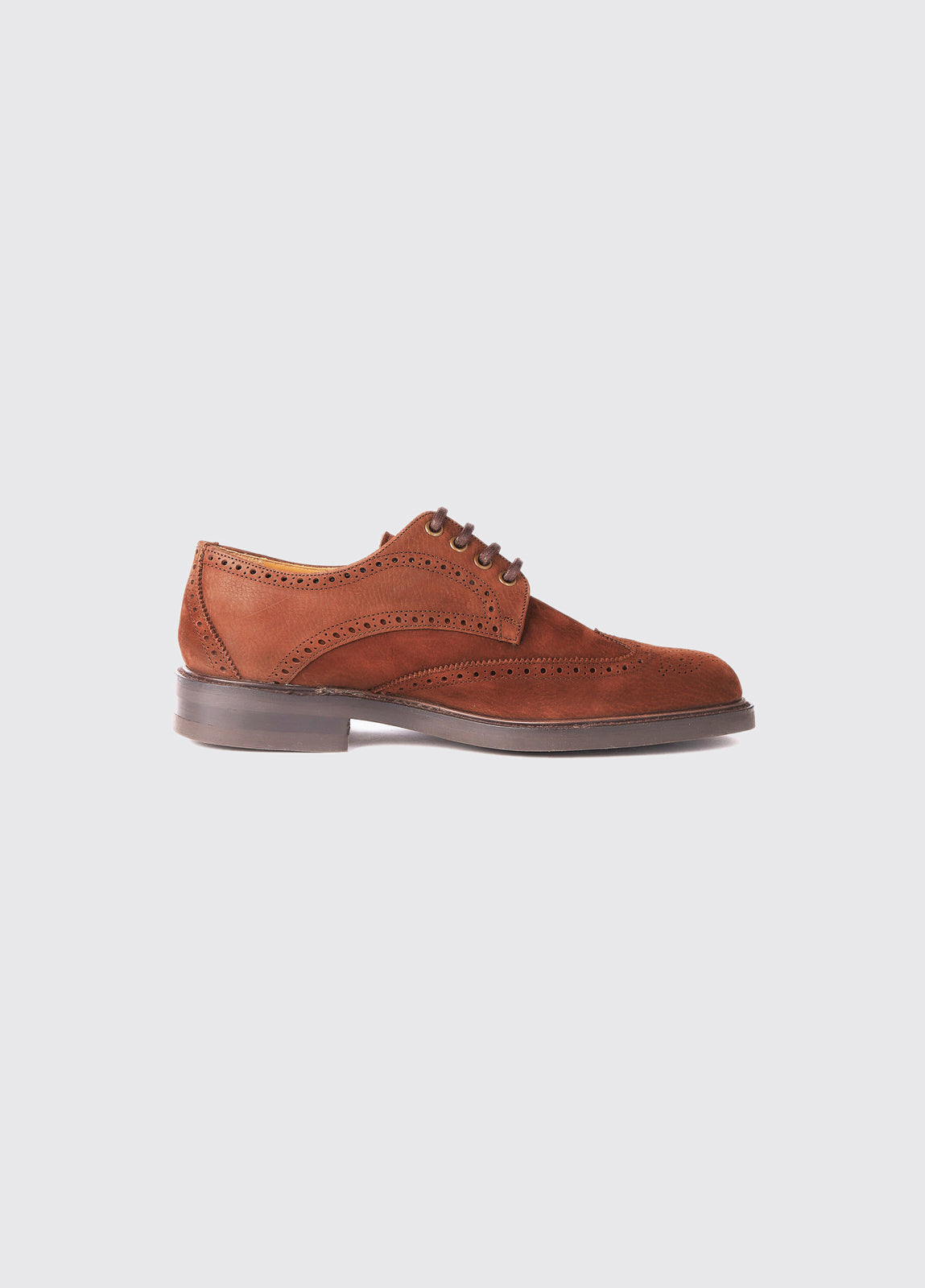 Dubarry Mens Derry Goodyear Brogue Shoes - Walnut
