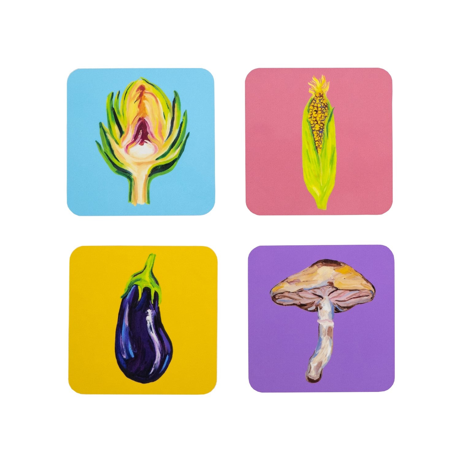Alice Straker Vegetable Coasters