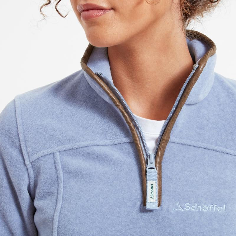 Schoffel Ladies Tilton 1/4 Zip Fleece - Powder Blue