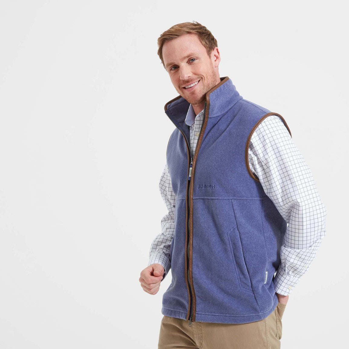 Schoffel Oakham Fleece Gilet - Stone Blue