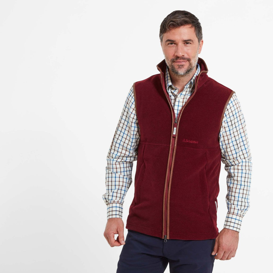 Schoffel Oakham Fleece Gilet - Claret
